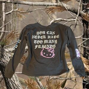 Hello Kitty Black Long Sleeve Kids Shirt